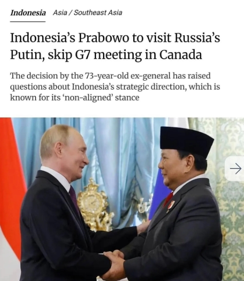 印尼和沙特都受邀参加即将在加拿大举行的G7会议，但两国均拒绝了邀请。印尼总统普拉