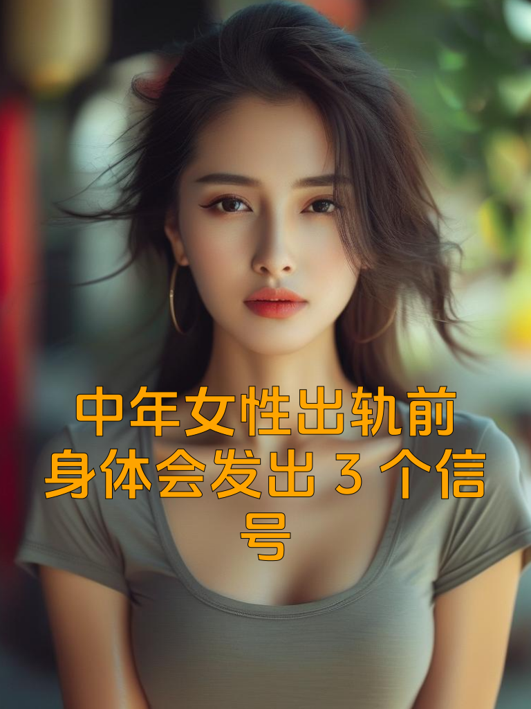 中年女性出轨前，身体会发出3个信号
