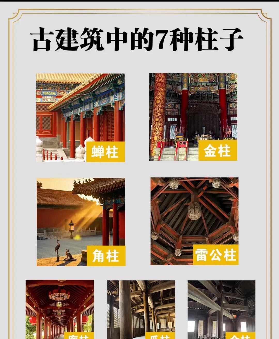 #古建筑中的七种柱子# 
说到组建中的柱子类型，小编突然想到了关于和珅府就是北京