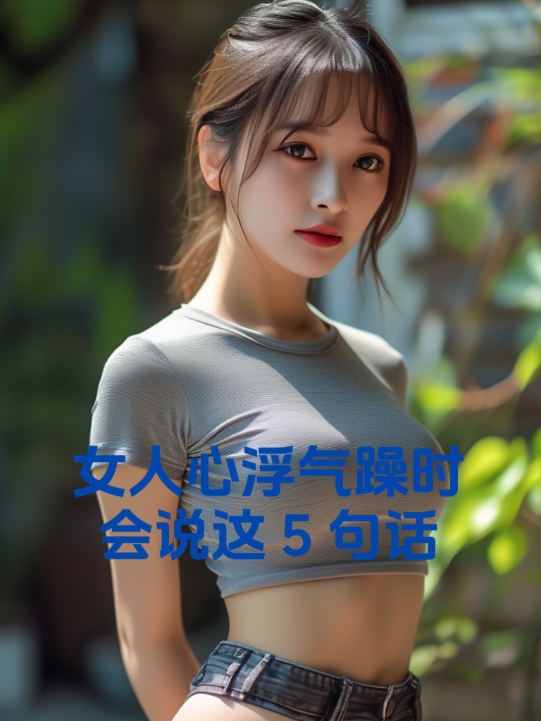 女人心浮气躁时，会说这5句话