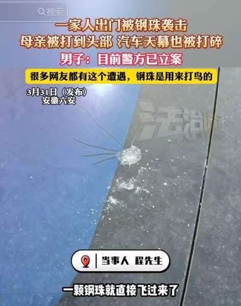 “太恐怖了！”安徽六安，男子驾车回老家上坟，刚把车子停到自家院子里，突然就射过来