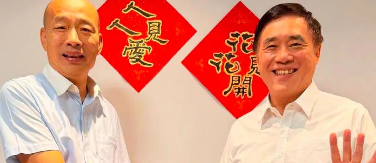 郝龙斌揭晓今日下午是到云林拜会立院长韩国瑜，还请他喝了一杯他口中“最好喝”的西西