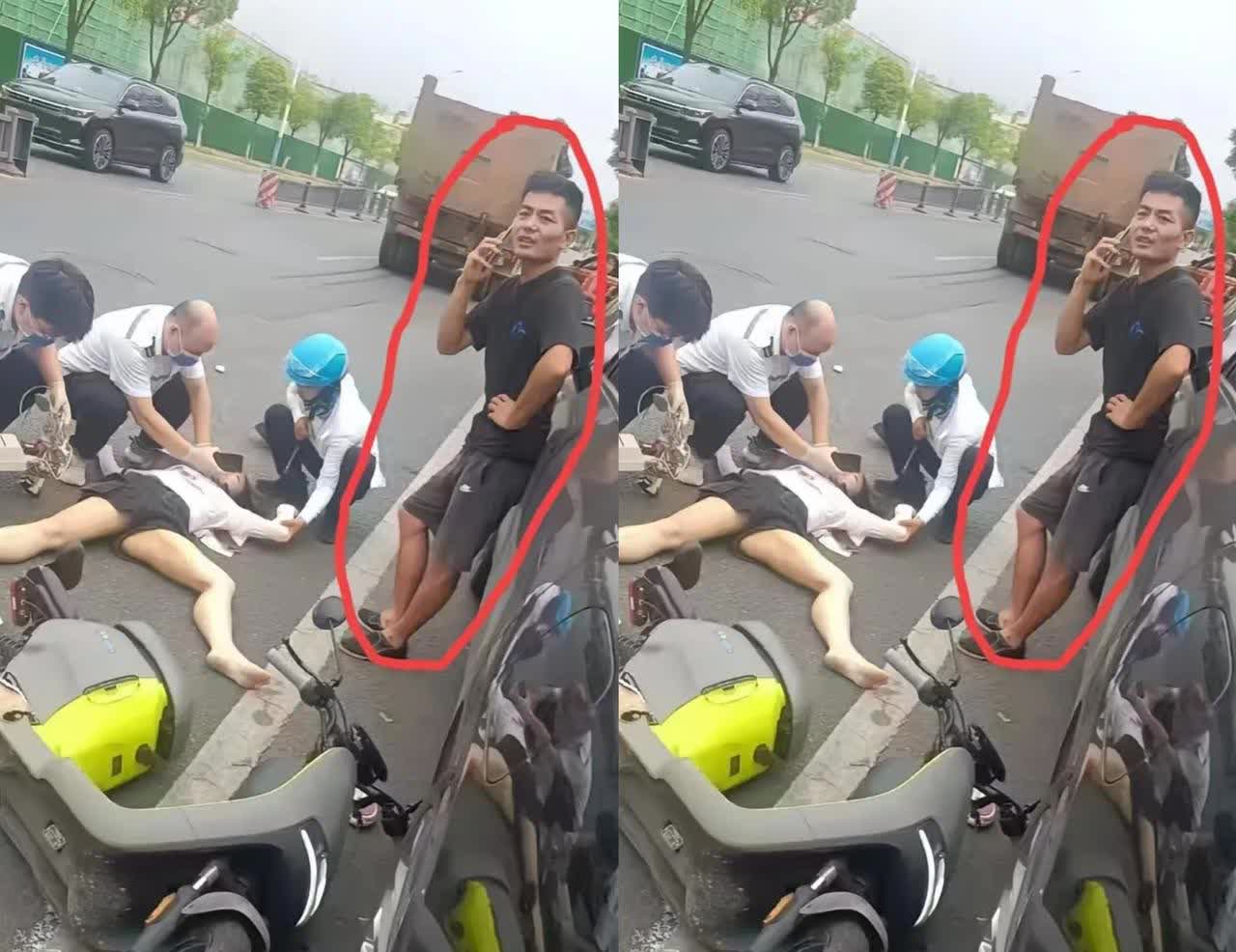九江市恒盛科技园附近
发生一起严重的车祸
看了真让人心里发堵！

后八轮