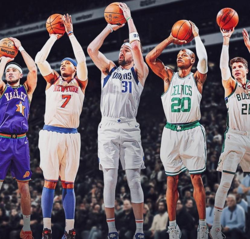 NBA历史上投篮姿势最好看的五大射手！
1， 雷阿伦——投篮姿势最迅速的射手
2