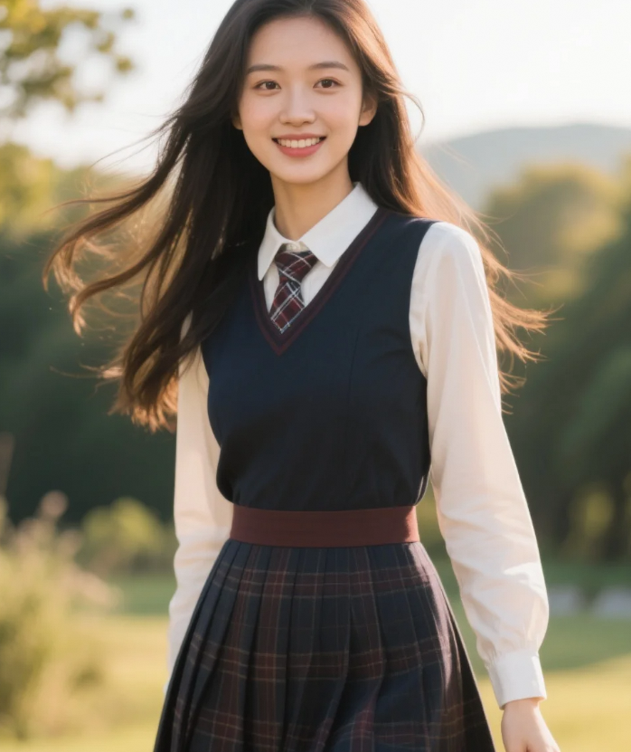 曲线藏在风衣褶皱里，像一首未写完的情诗