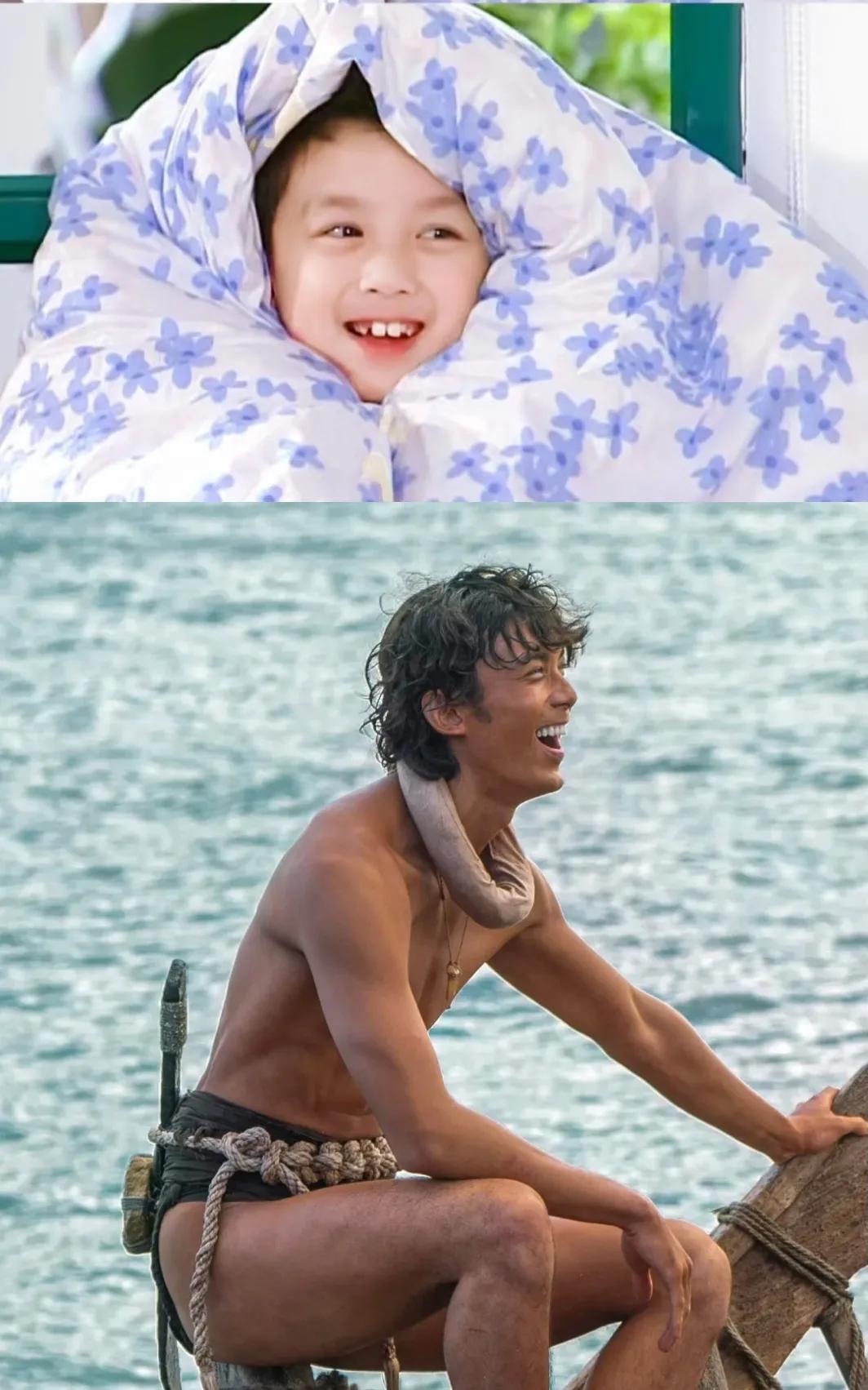 哈哈哈哈……
吴磊，一个小时候裹得多严实，长大后就脱的越光的男演员。
这些年，不