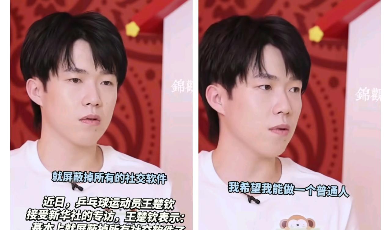 新华社专访来了。大头说目前屏蔽掉了所有社交软件。我希望大家记住的是王楚钦是一个乒