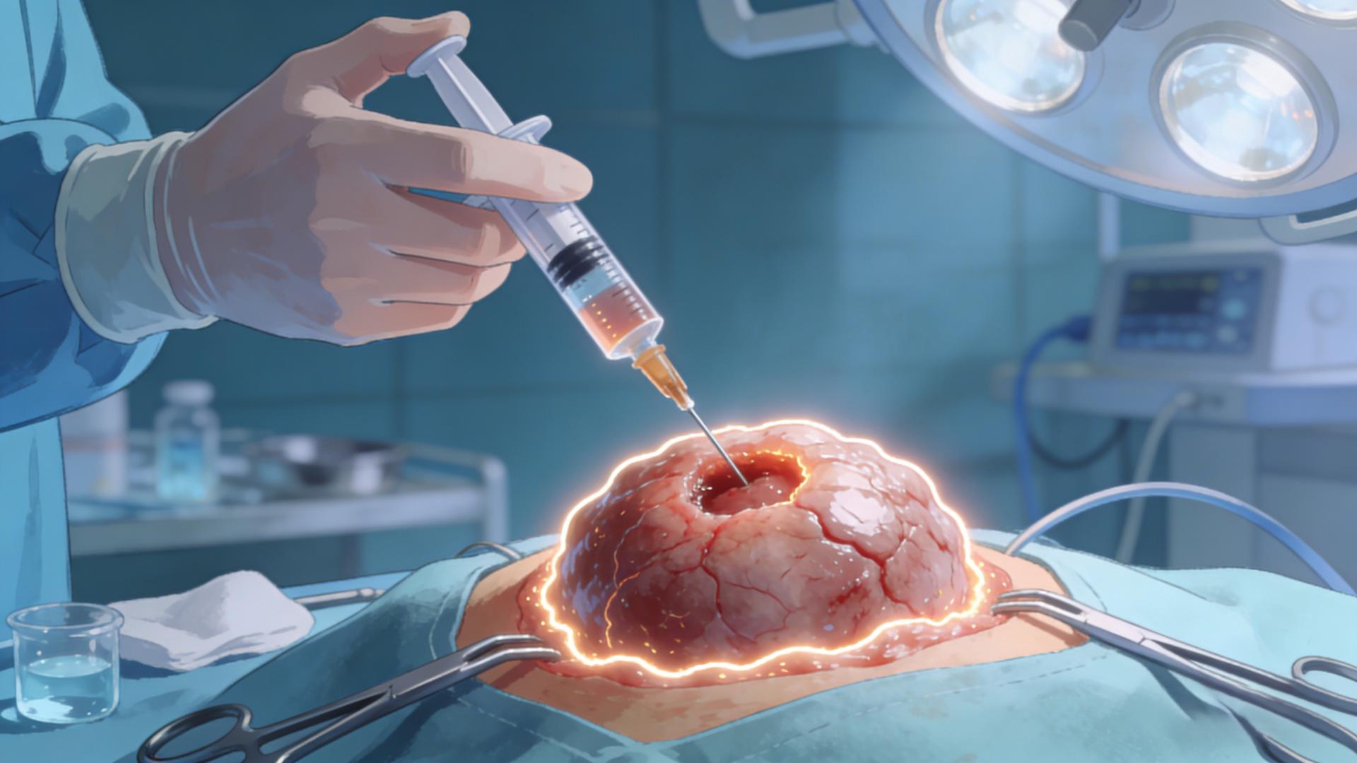 把药直接打进肿瘤里：13例晚期患者77%被按住，31%远处转移自己消失