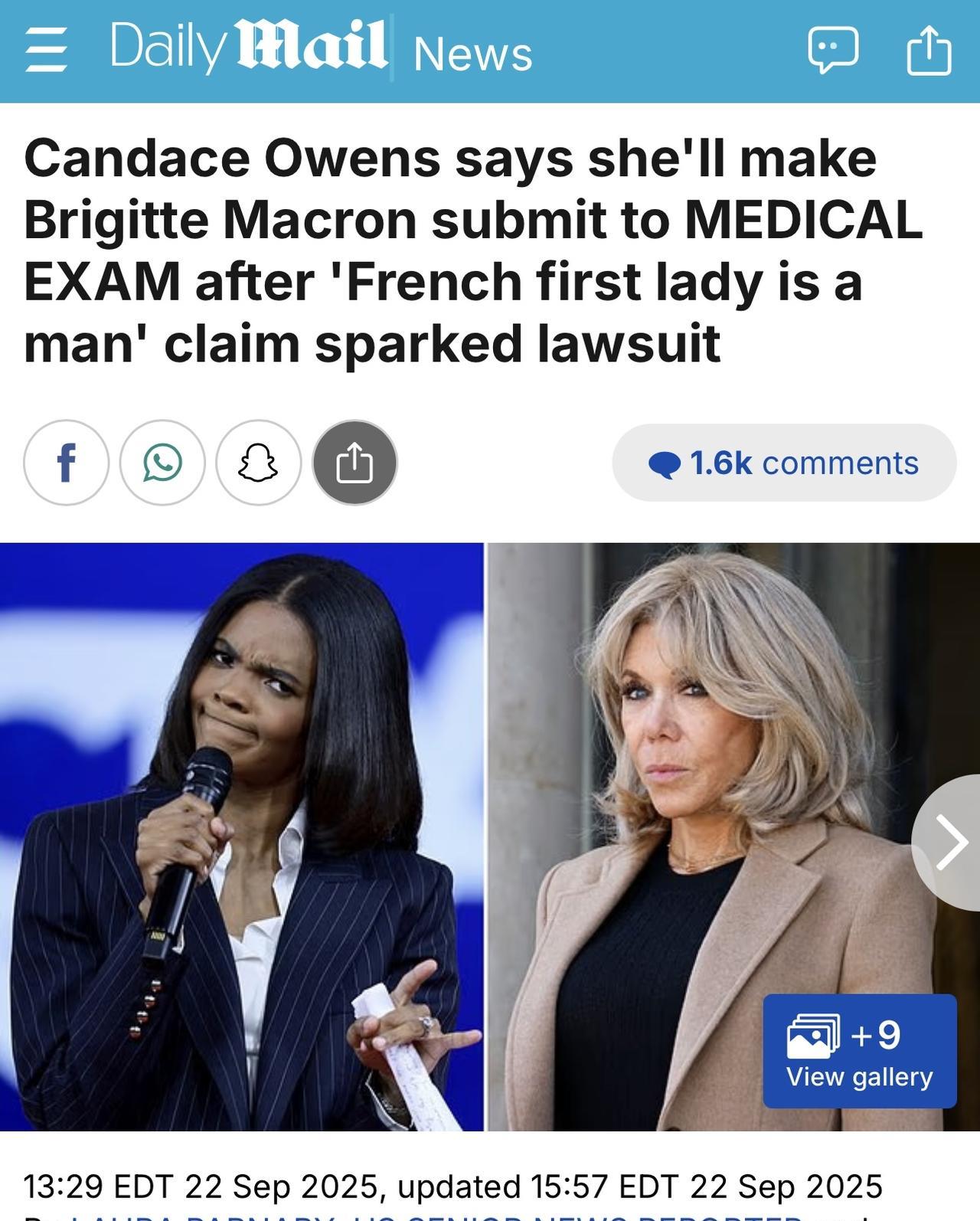奇耻大辱，闹剧继续，美国女网红要求法国第一夫人验明儿女身
美国极右翼网红坎迪斯·