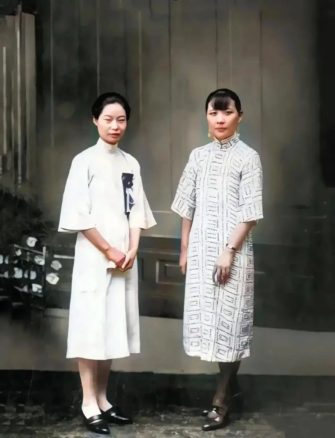 李宗仁夫人郭德洁和蒋介石的夫人宋美龄合影，1931年。