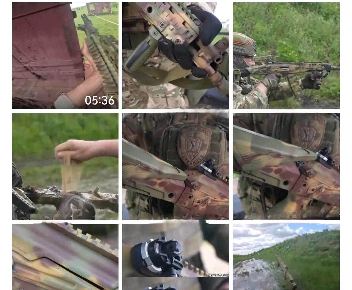 俄罗斯第76空降师的士兵测试了新型AK-12K突击步枪。
视频中观察到以下细节：