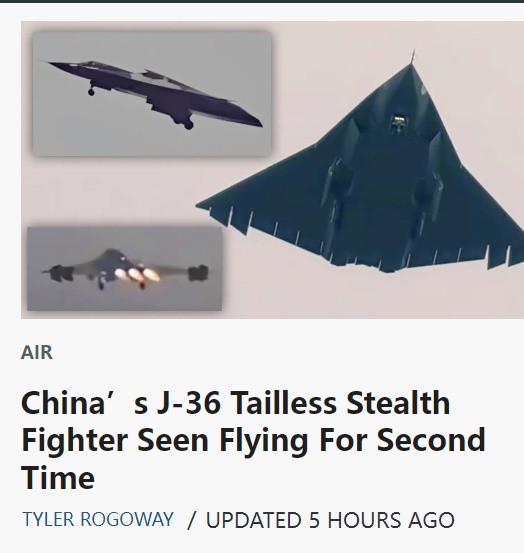 

歼-36时隔2个多月后的再一次试飞，引起美国媒体极大关注。战区网站进一步查询