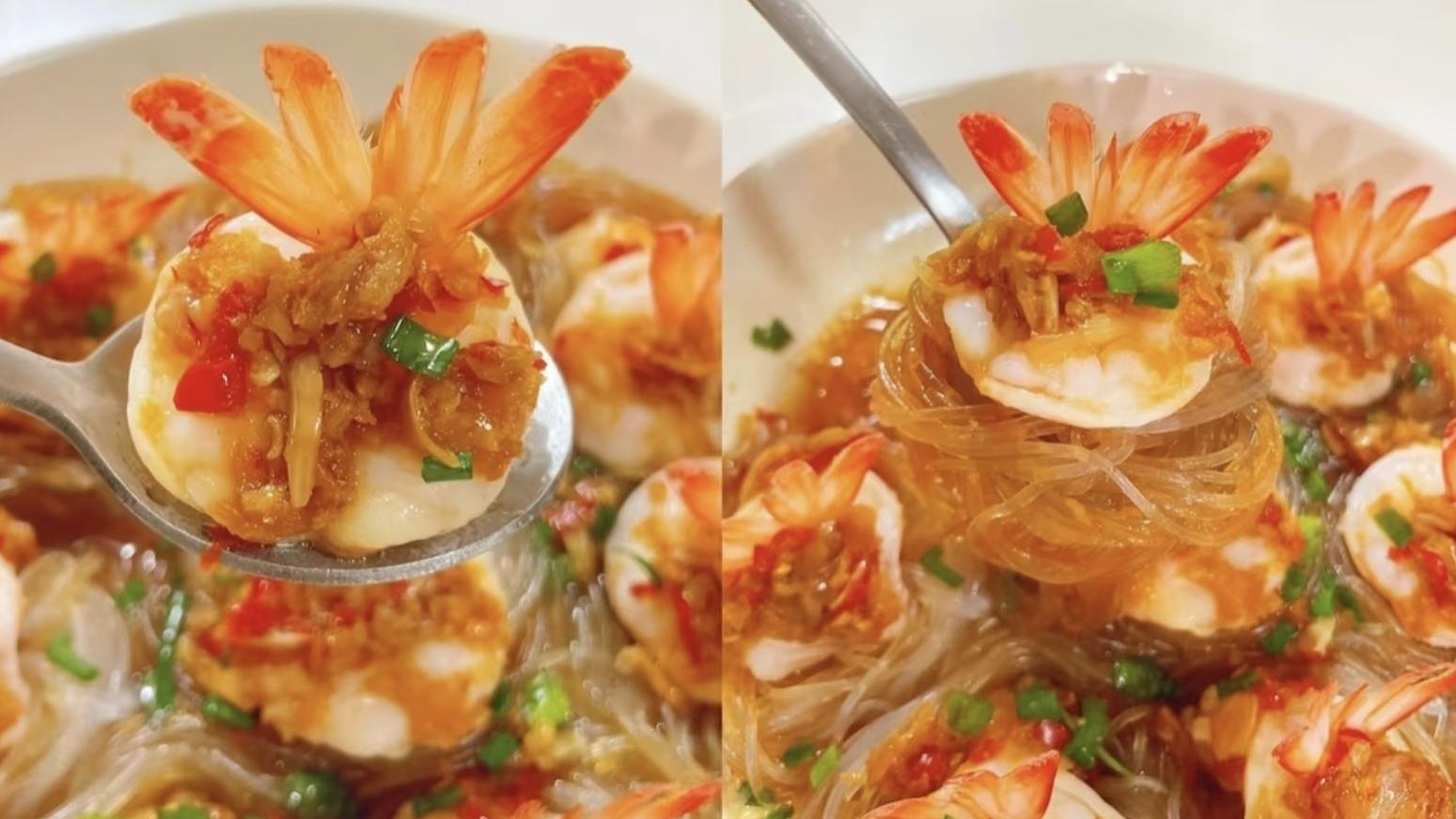 蒸出来的鲜美！蒜蓉粉丝虾，锁住原汁原味超嫩！