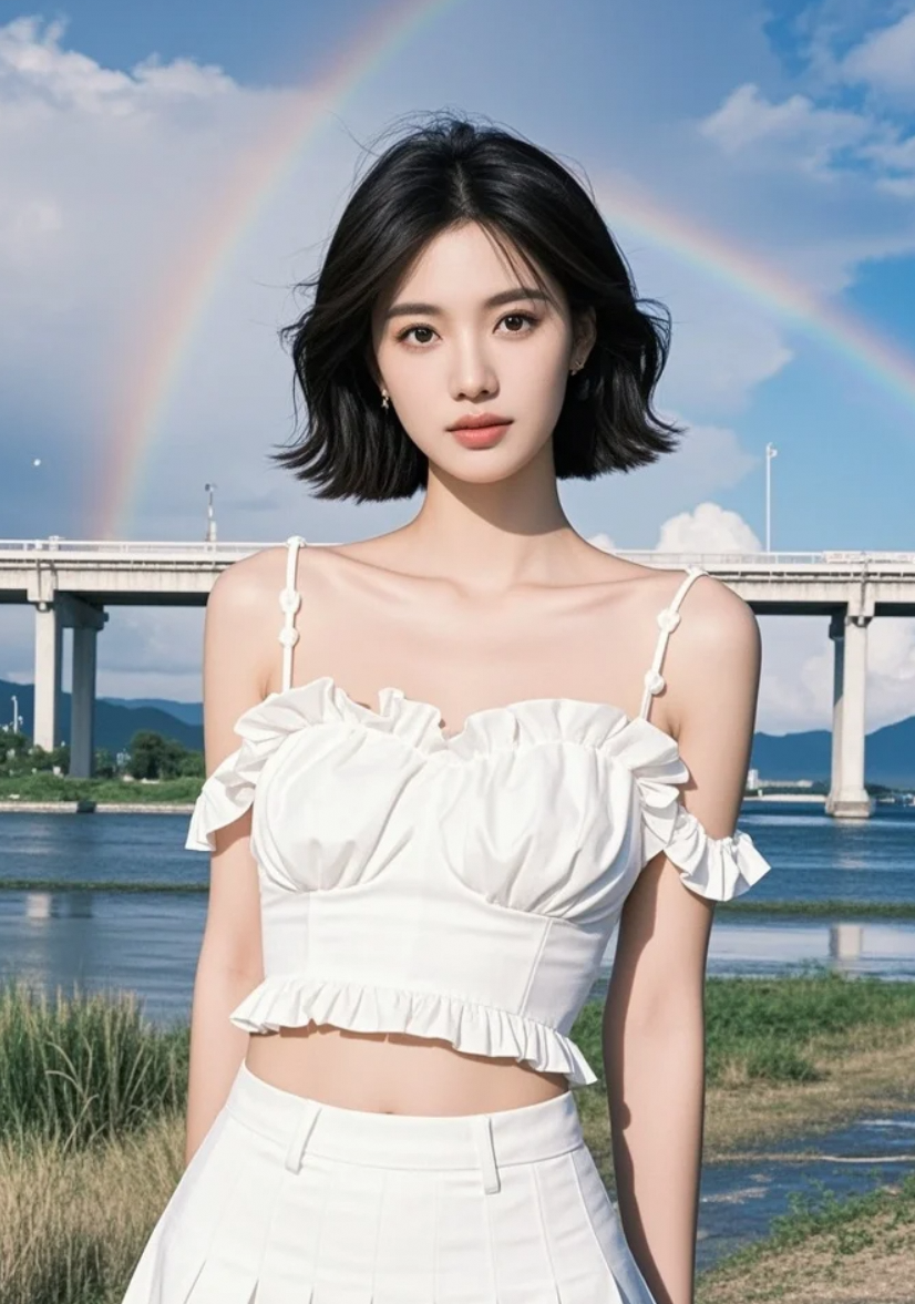 雨洗铅华，虹映清辉，她是最纯净的诗行。