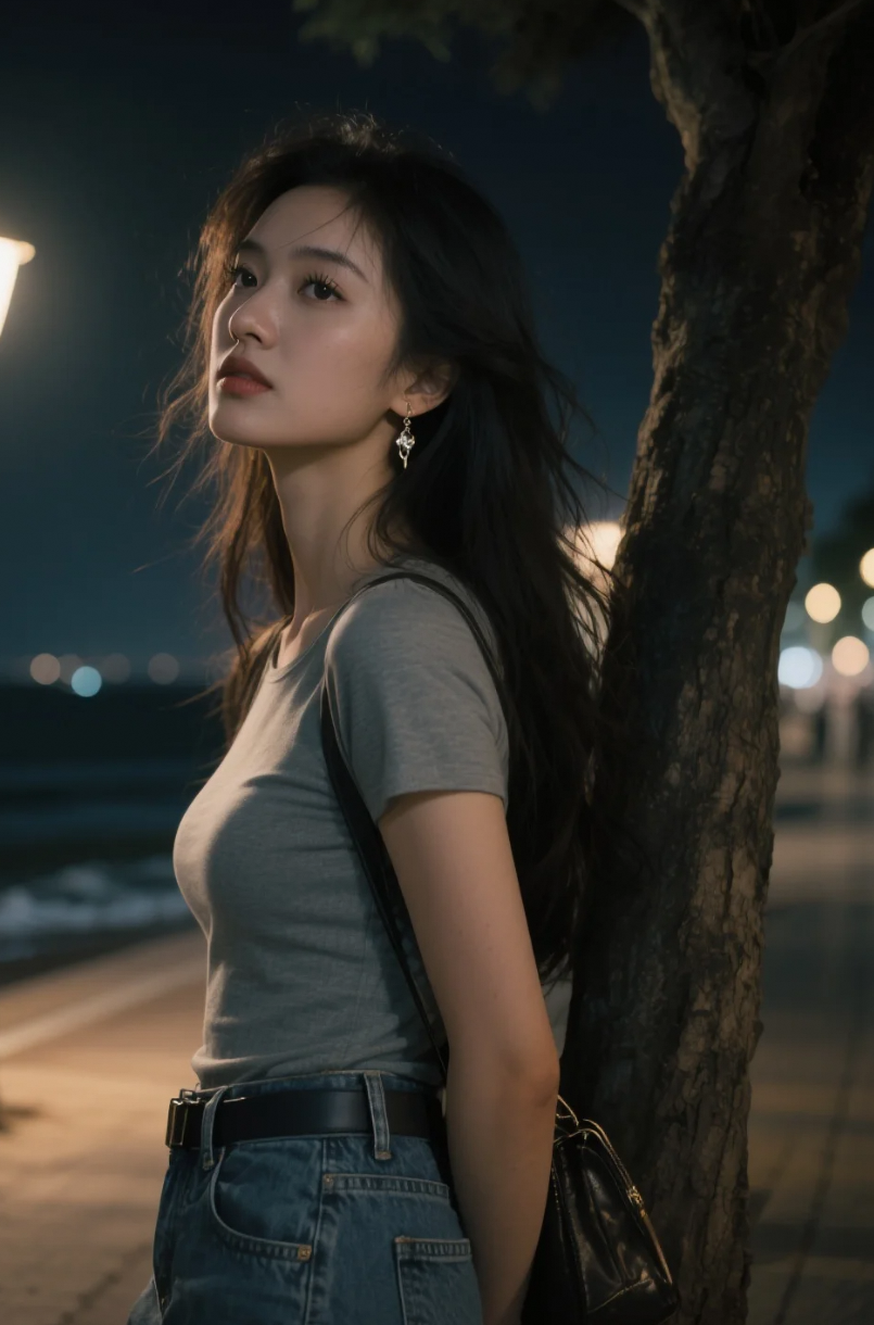 凌乱的发丝下，藏着无数未说出口的故事