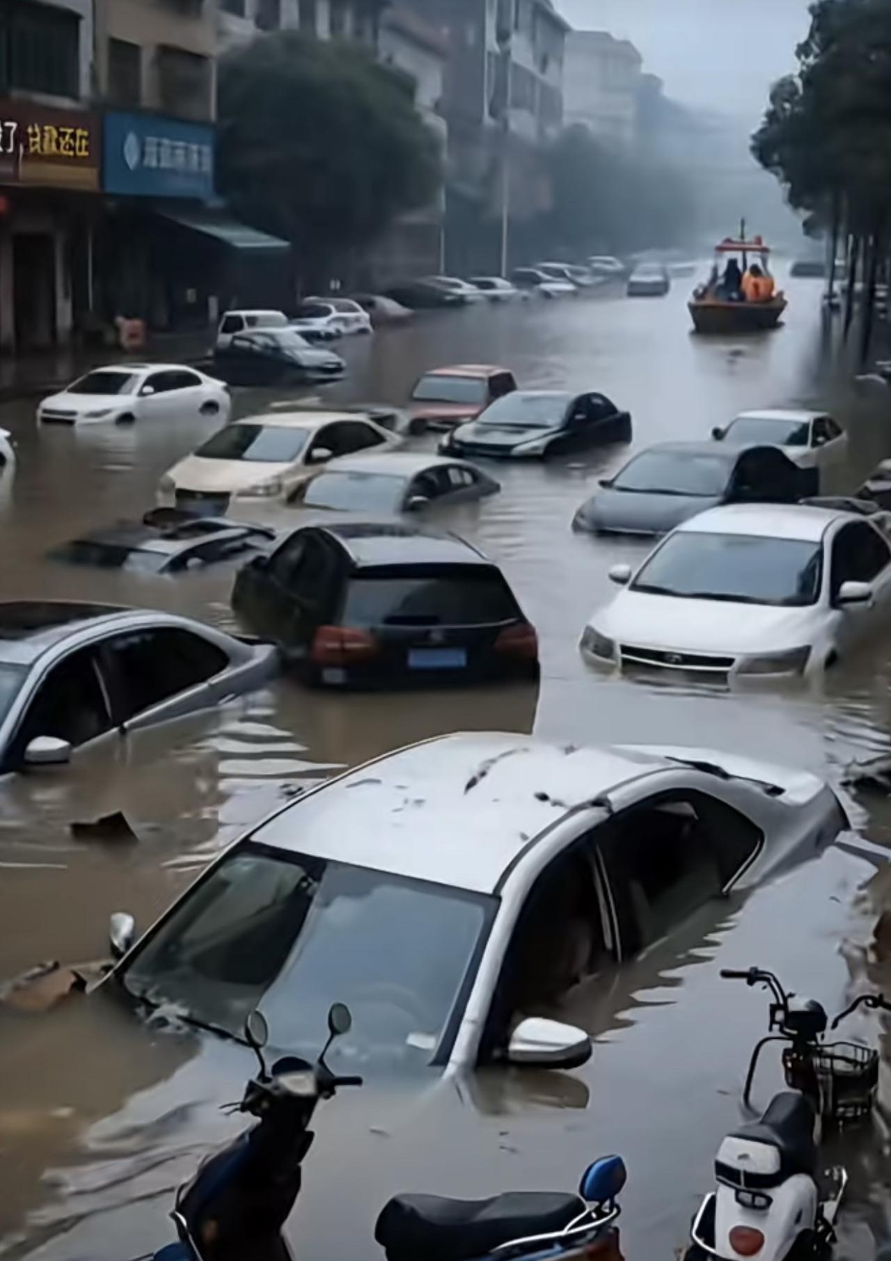这几天，多了一些“泡水车”。
老天爷什么时候学会了《道德经》：“天地不仁 ；以万