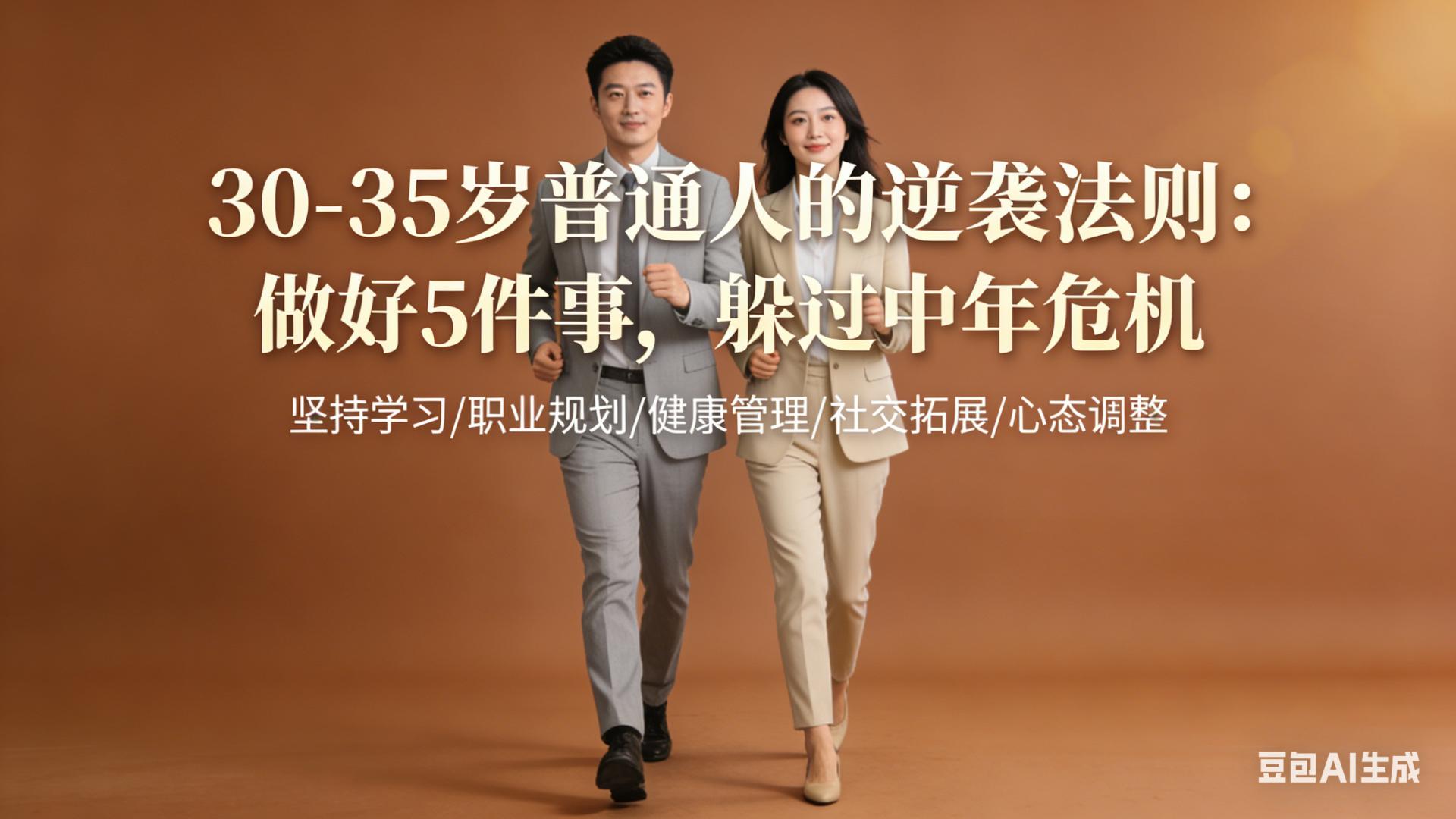 30-35 岁普通人的逆袭法则：做好 5 件事，躲过中年危机