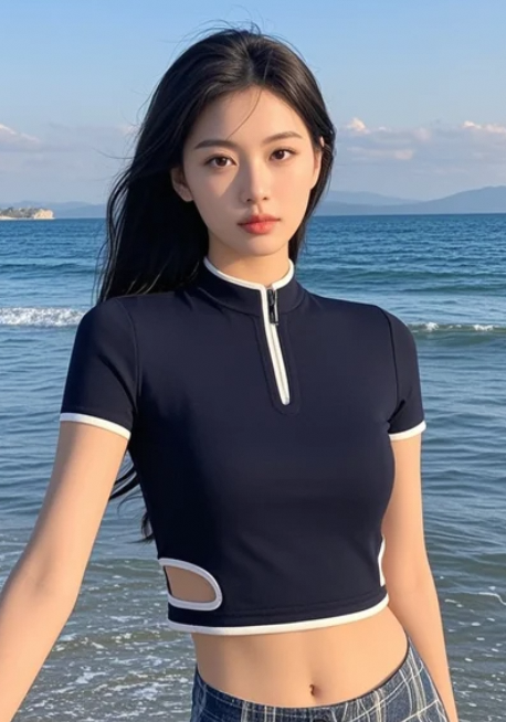 美女一个眼神，温柔得像夜风轻拂树影，无声却撩人！