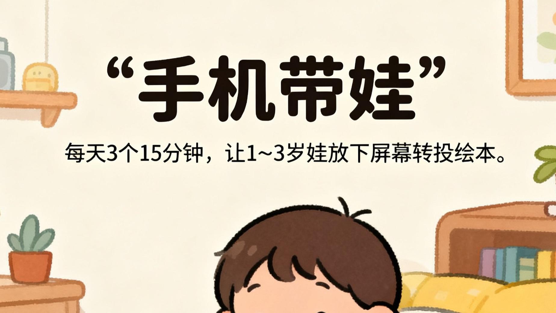 “手机带娃”戒断指南：每天3个15分钟，让1～3岁娃主动放下屏幕转投绘本
