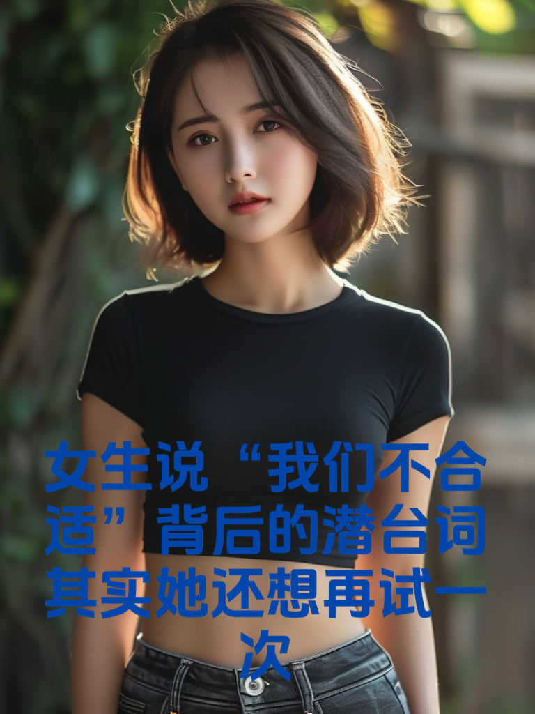 女生说“我们不合适”背后的潜台词，其实她还想再试一次