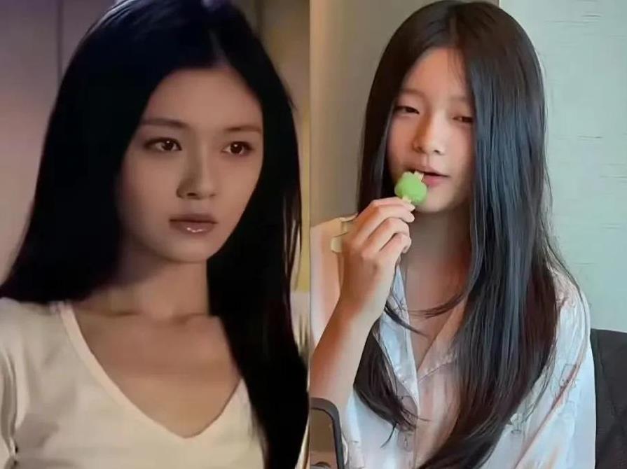 夸谁家闺女漂亮：这姑娘真漂亮，和她妈妈年轻时候一模一样。
小玥儿和大S共用了一张