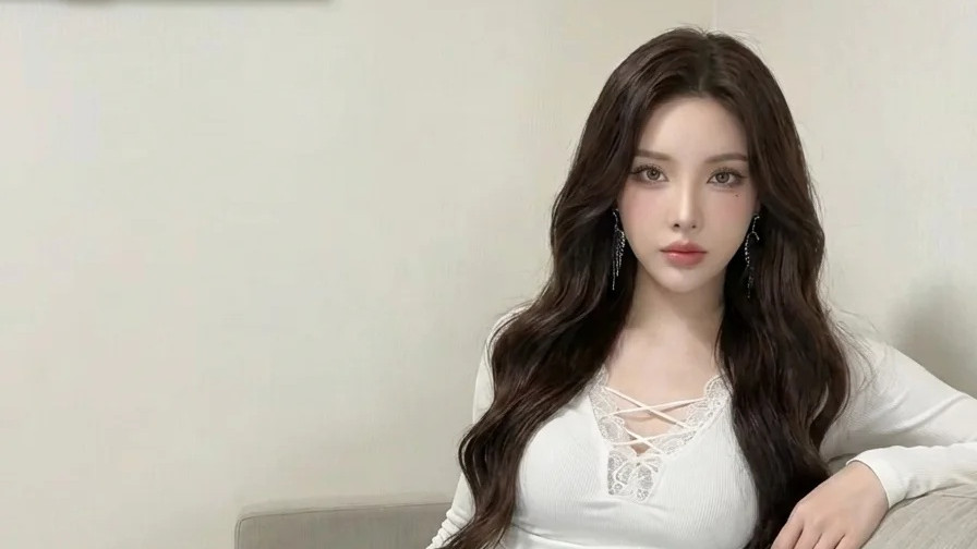 大美女的蕾丝V领轻熟都市风