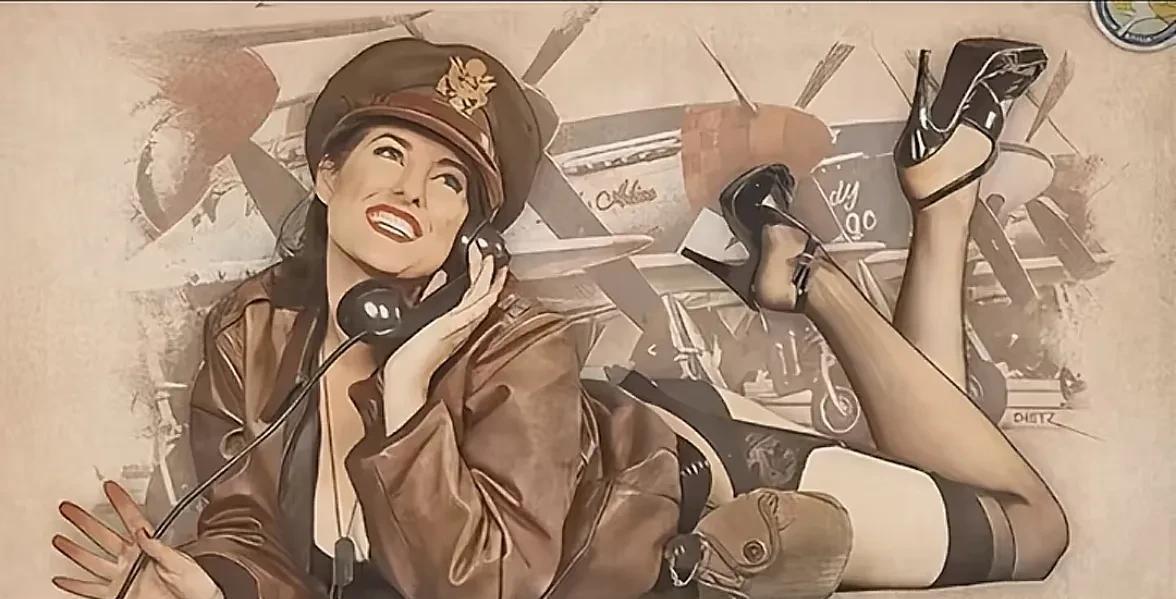 前三张是美国二战的征兵海报，后三张是德国二战的征兵海报。
一个知道男人需要什么，