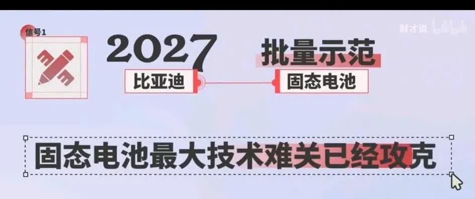这不是演习，要发威了，比亚迪已经提前看到了未来，比亚迪的固态电池技术可能已经攻破