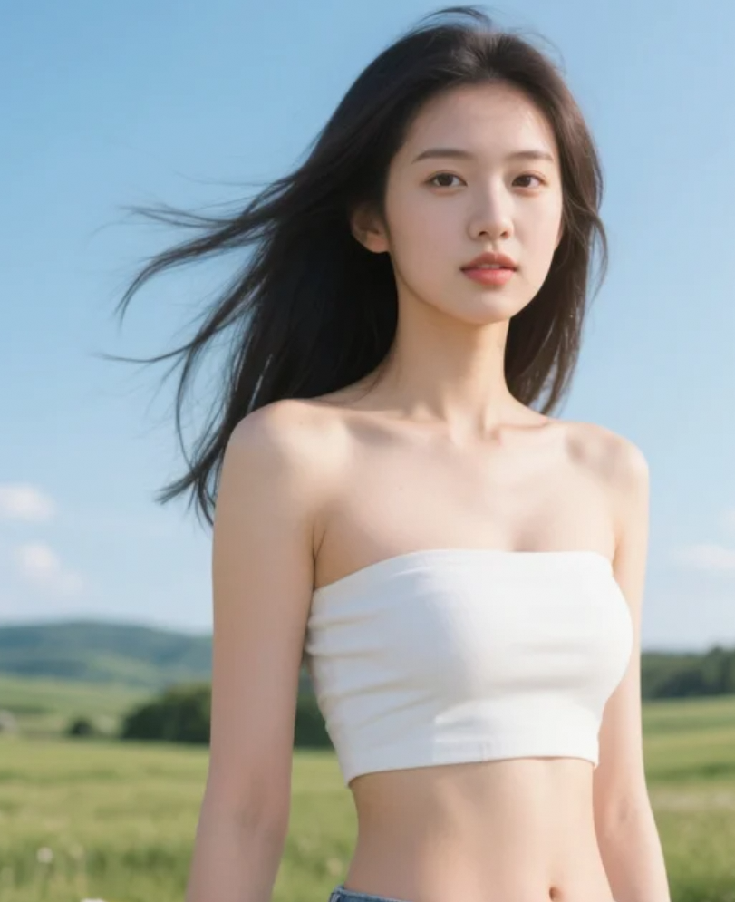 她的笑容，让这片草原更加生机勃勃。