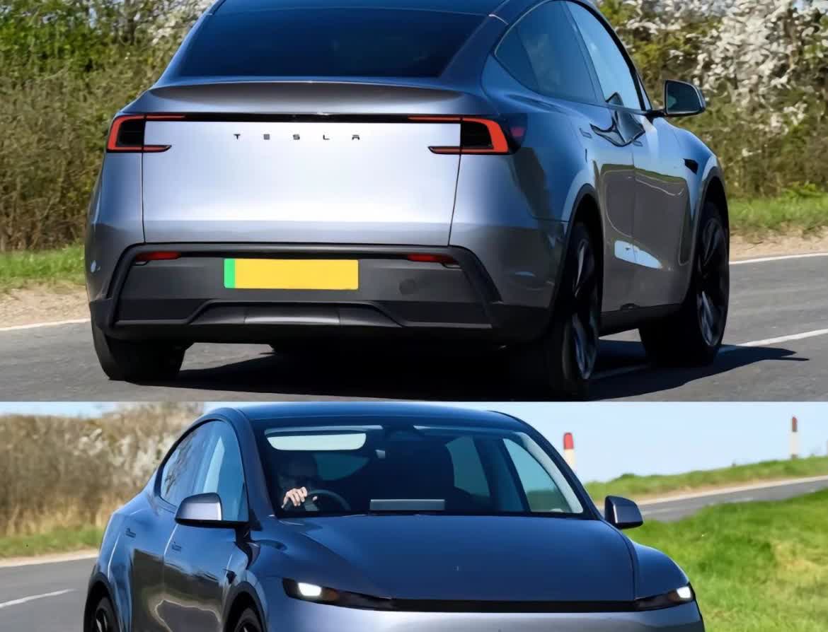 Model Y 低配版无伪装谍照流出，你觉得是你心目中的那台吗[奸笑]