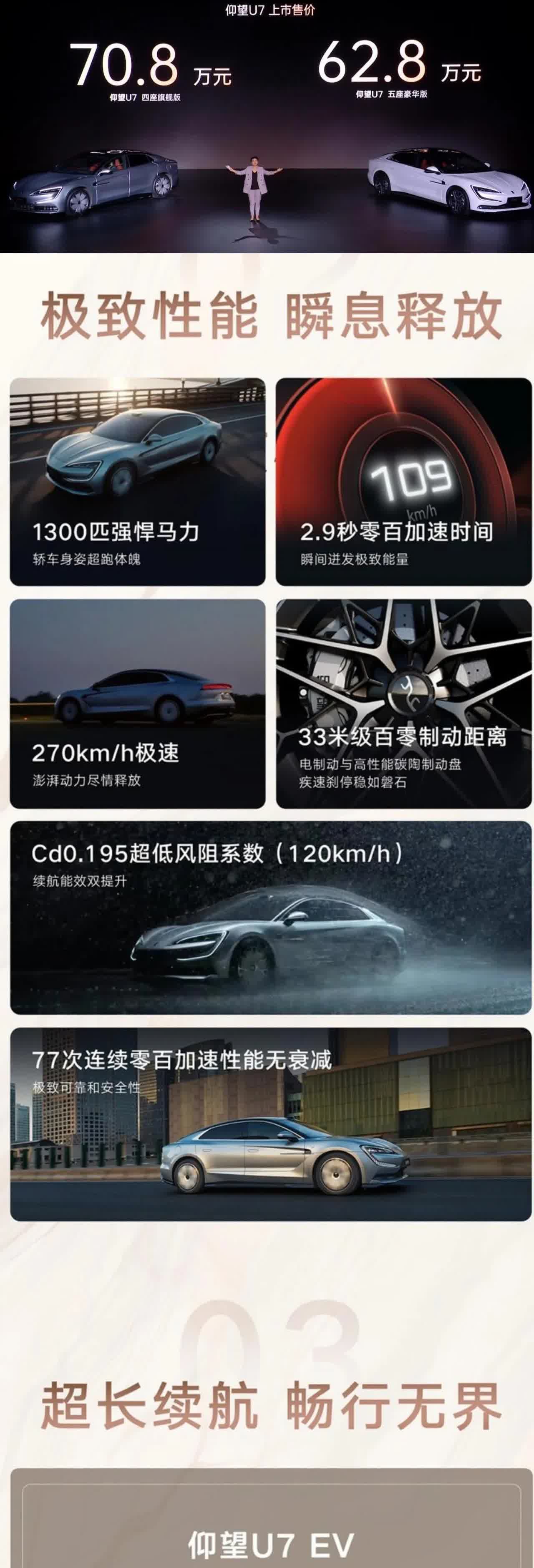 当王传福把仰望U7价格62.8万拿出来的时候，恐怕晚上都睡不着觉了！雷军慌不慌？