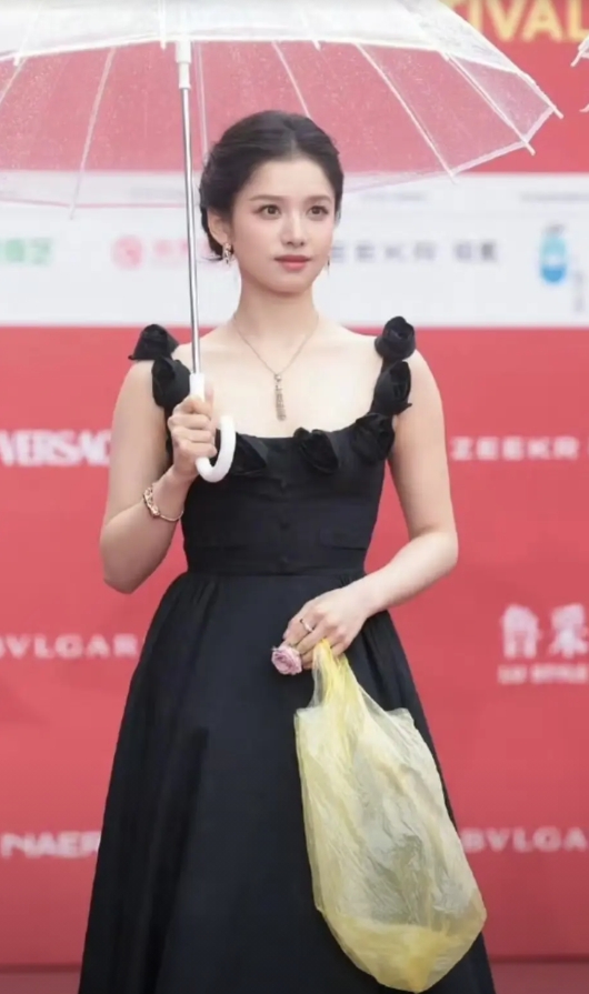 巴黎世家设计师你出来，果然不骗穷人啊。

前有张婧仪的塑料袋手包，据说一万多？？
