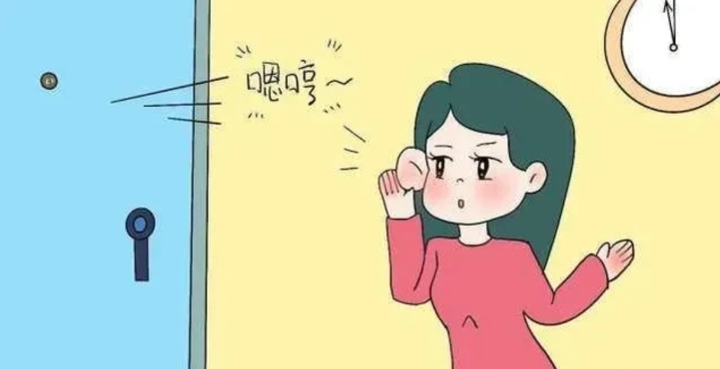 晚上和老公在客厅闲谈，忽然被某种可疑的声音打断，那声音简直是