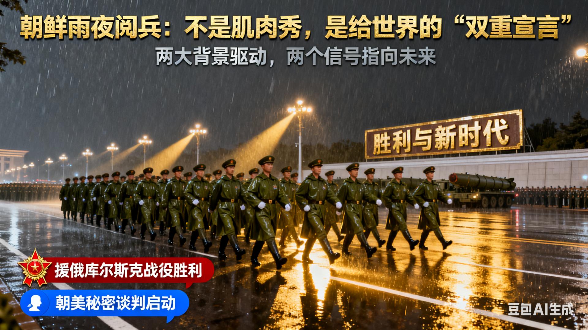 深夜雨中大阅兵！朝鲜亮出四大“王炸”，背后信号直指国运转折点！