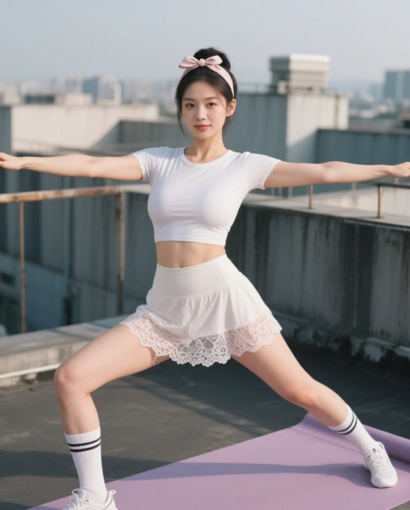后弯时的完美弧线 连阳光都为你停留