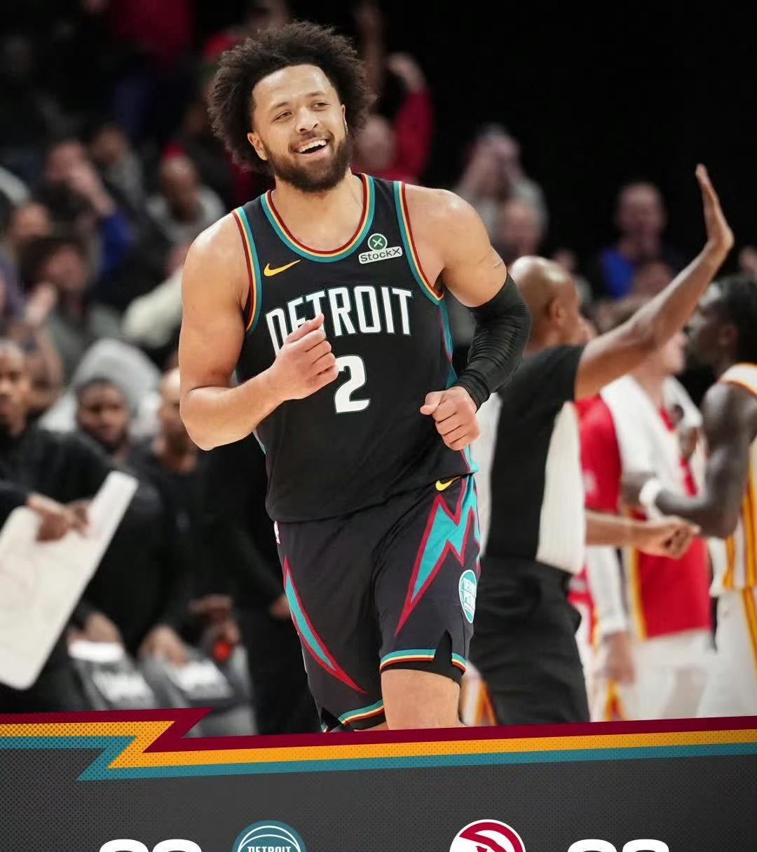 活塞99-98险胜老鹰终结对手两连胜，双核火力拉满太能打！杜伦狂砍21+11强势