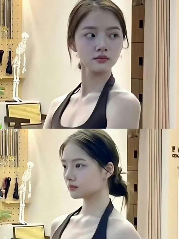 任敏这素颜绝了，形体练的也挺有效果呀 ​​​
