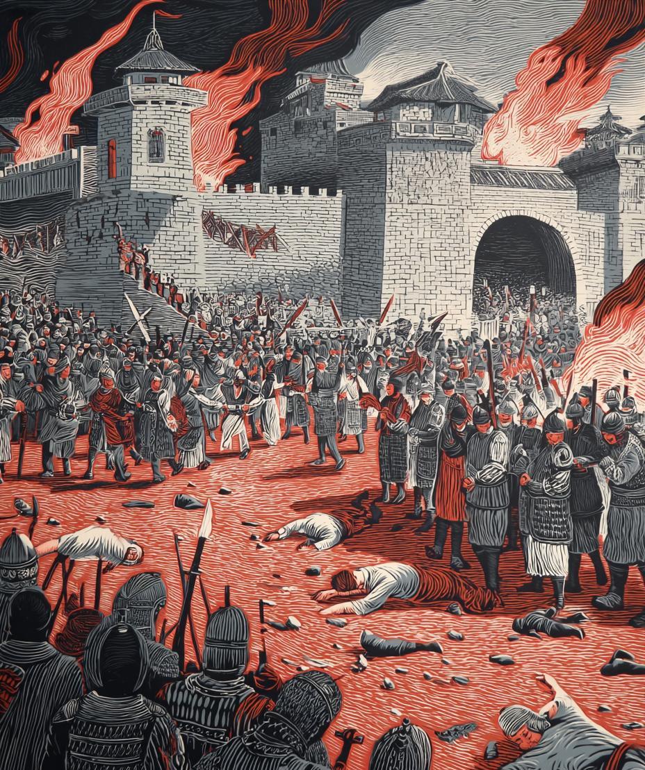 一个皇帝率兵讨伐另一个国家，与将军约定了五天为期；
五天后，敌国硬撑着不降，皇帝