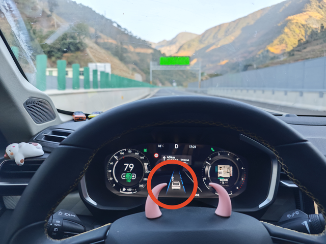 前方有人隐身请减速慢行
在高速上又突然减速，一看原来前面有人隐身了，好好好。
已