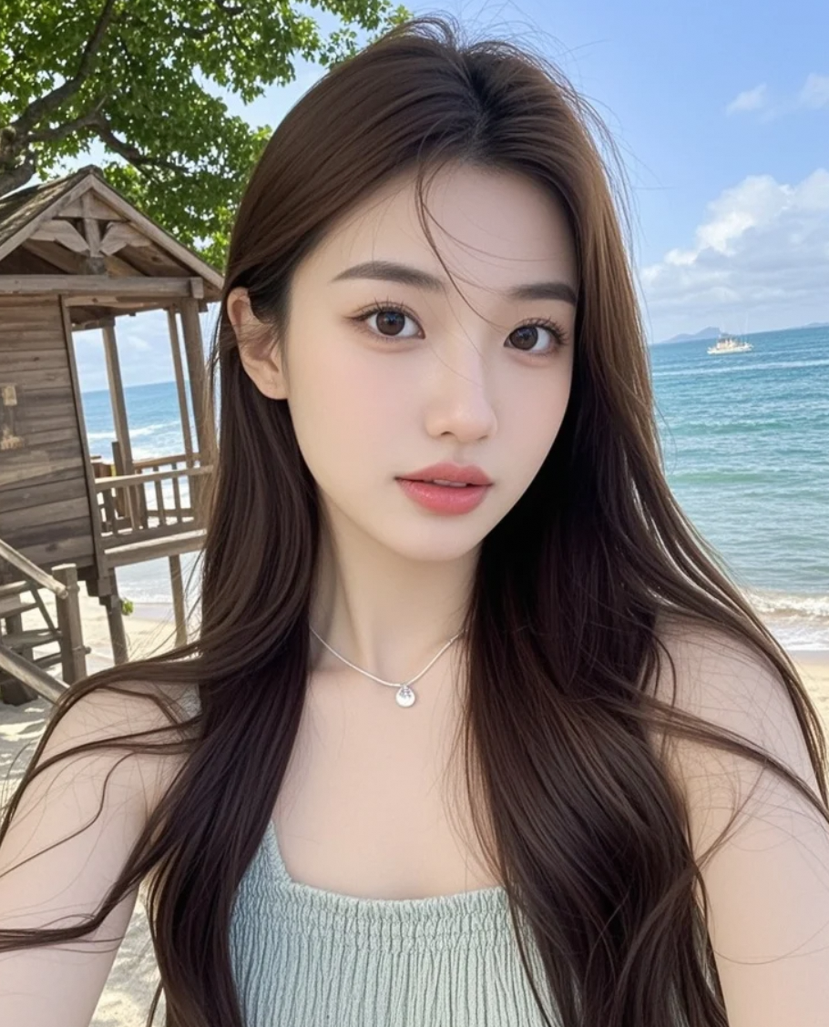 清澈眼眸装下整片海，也想装下你的关注吗？