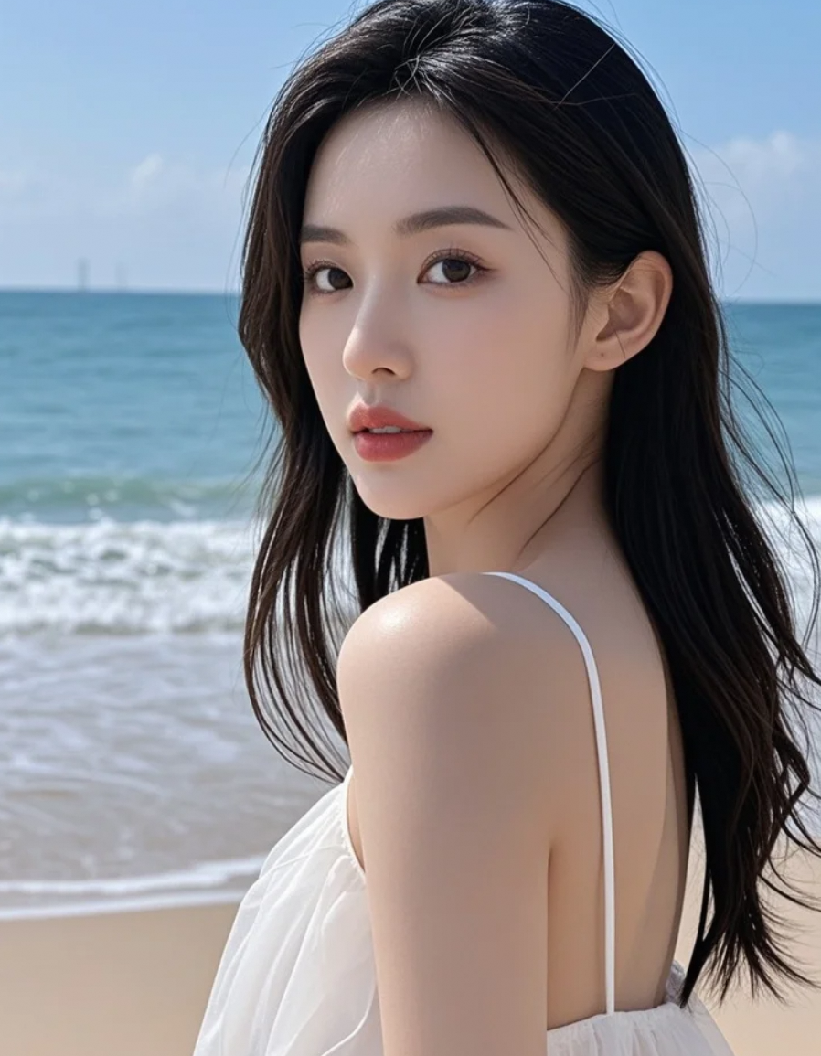 风吹过裙摆，也吹乱了我的心。