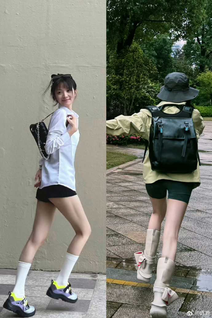 之前都没有注意到 田曦薇的腿如此完美 ​​​