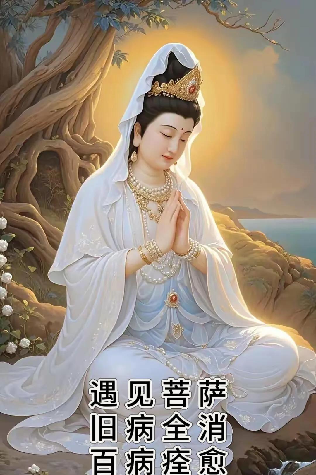 有缘遇见观音，那便是命运恩赐的福祉。愿观音慈悲之力，让你全家的旧疾如冰雪遇暖阳，