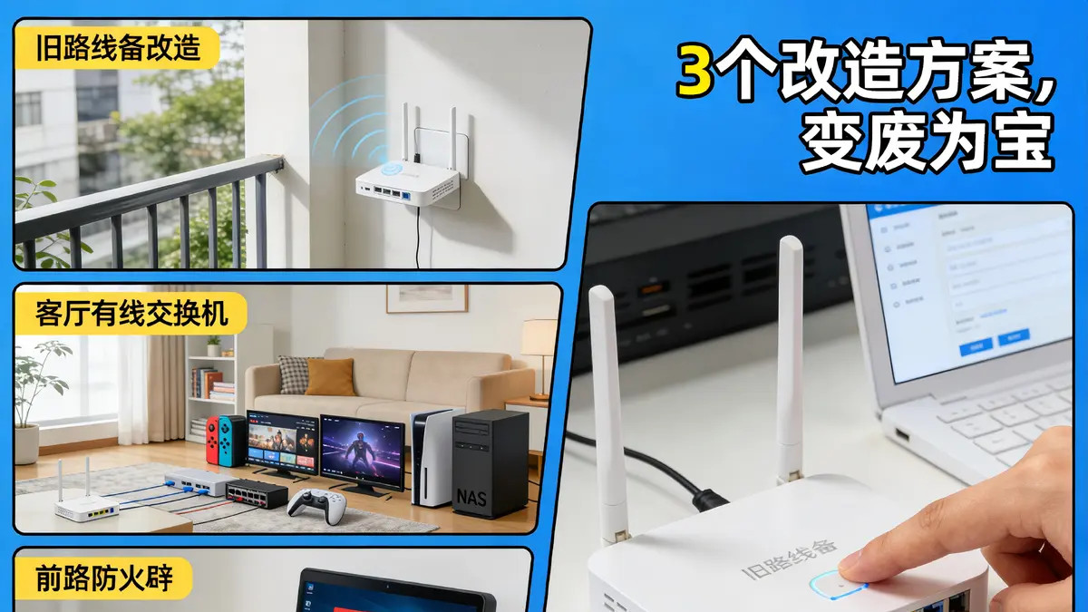旧路由器别扔！3个改造方案，变废为宝超实用