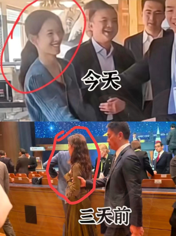 章泽天一下子就老实了
前几天还气场全开，走在前面，让刘强东在后面宛若助理，今天马