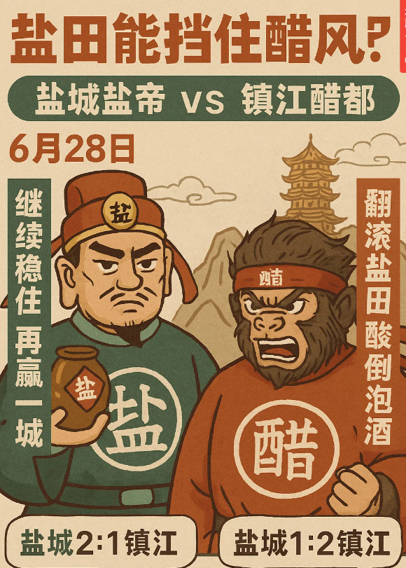 盐帝刚赢霸王,下一场稳住？不被“酸”翻？

 6月28日｜盐城主场
盐帝上轮刚打