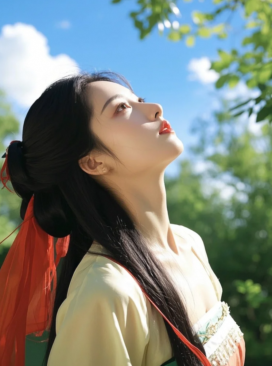 她在花影深处低语，说尽风月无边。