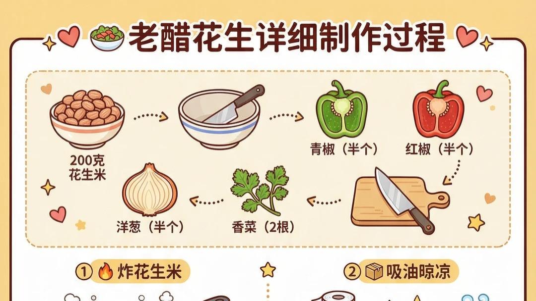 家常菜：老醋花生米家常做法