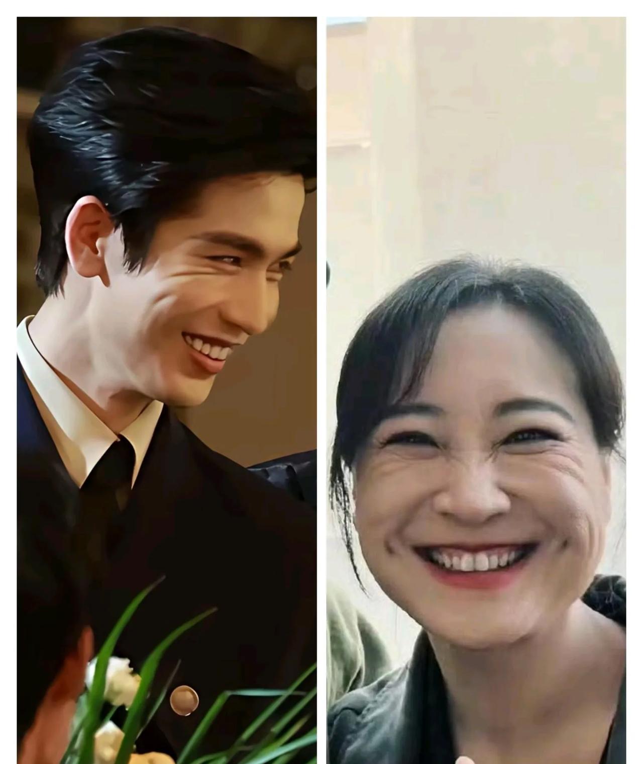 张凌赫大笑起来，一脸的褶子，
感觉像贾玲似的!有没有？
难道他也是减肥瘦下来的？