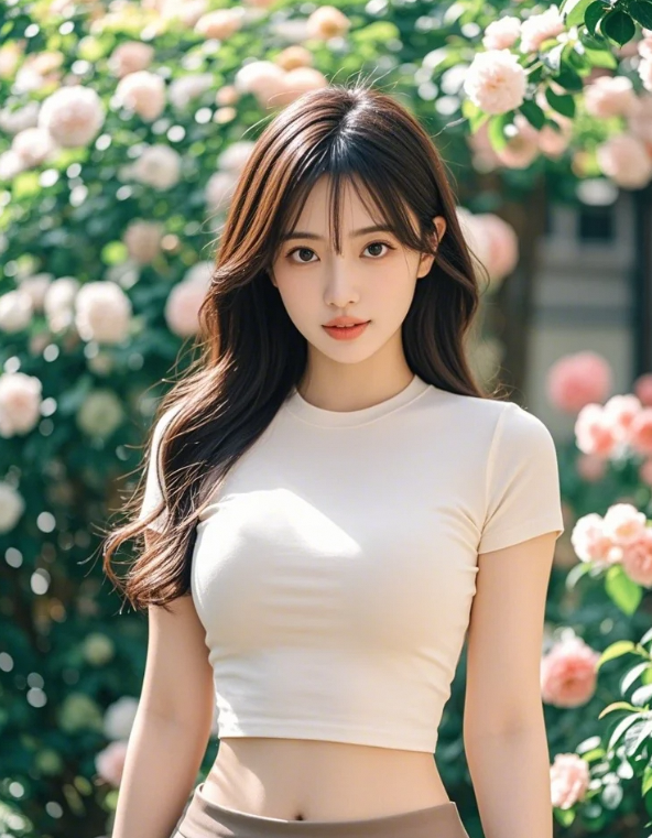 花园秘境中的温婉身影，每一帧都是春日限定的浪漫诗篇